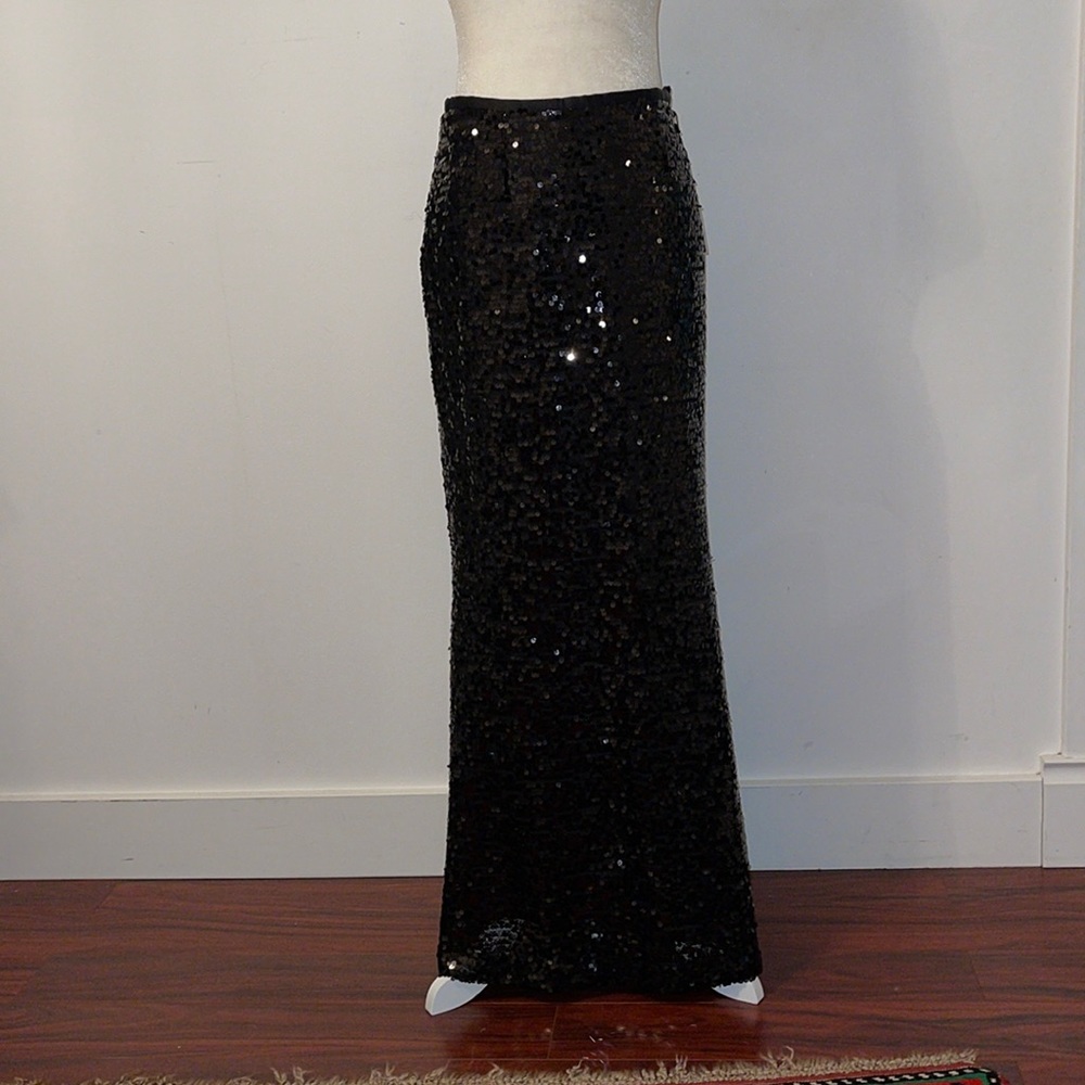 Calvin klein sequin black long skirt size 2 comes with sequin sweater